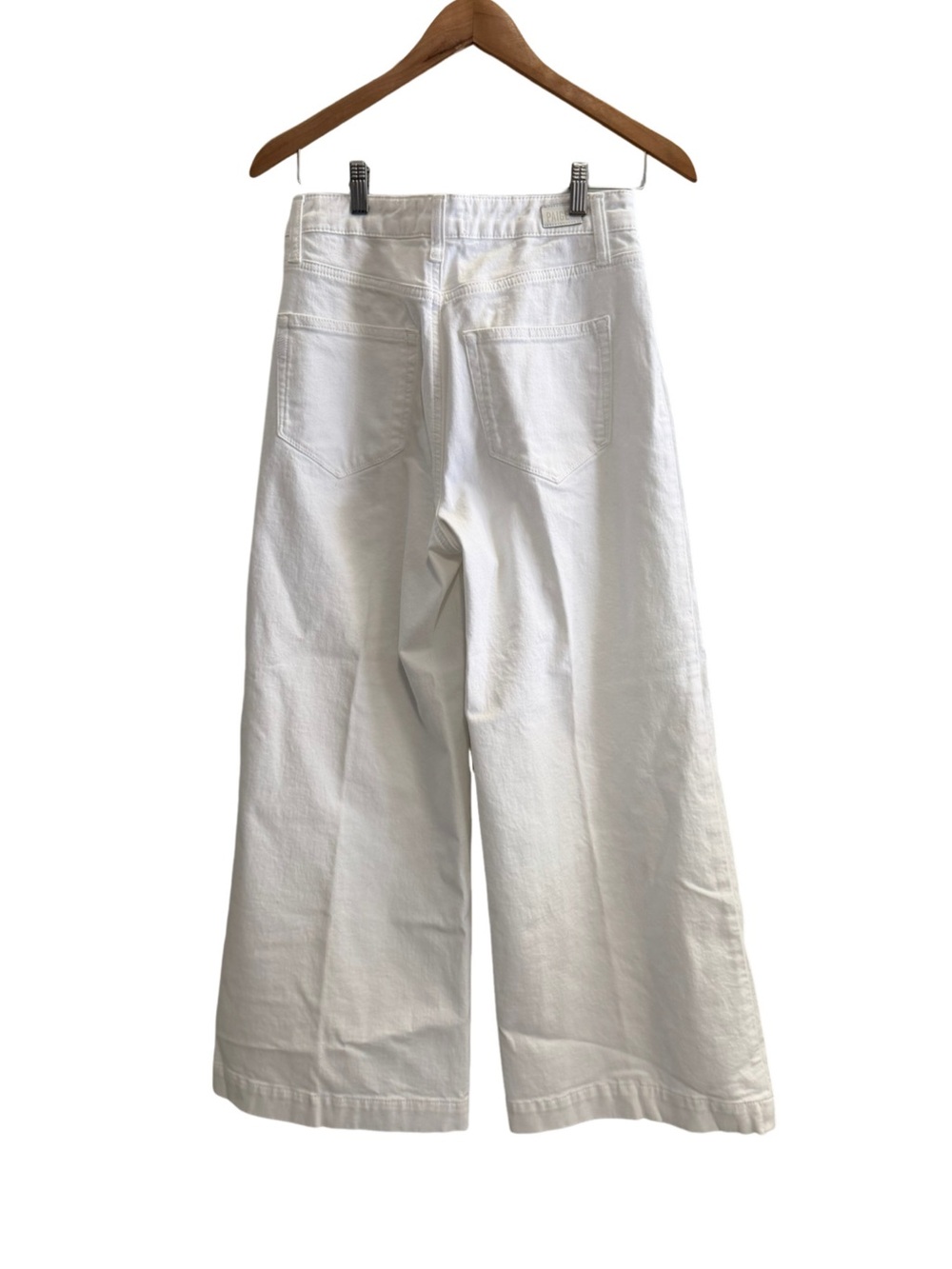 PAIGE Harper Ankle Pants With Patch Pockets White Size 28 - Picture 4 of 9